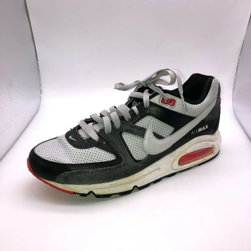 Nike Sz 9.5 Black White Air Max Command Sneakers